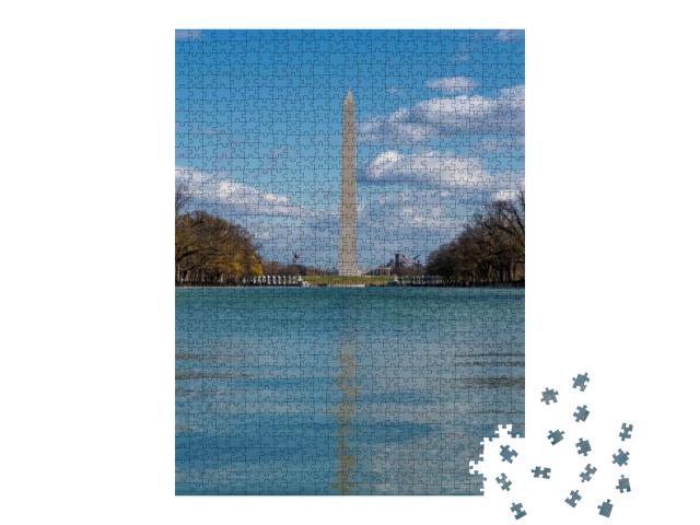 View of Washington Monument on the Reflecting Pool in Was... Jigsaw Puzzle with 1000 pieces