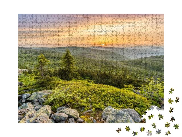 This Picture Shows the Mountain Peak of Mount Lusen in th... Jigsaw Puzzle with 1000 pieces