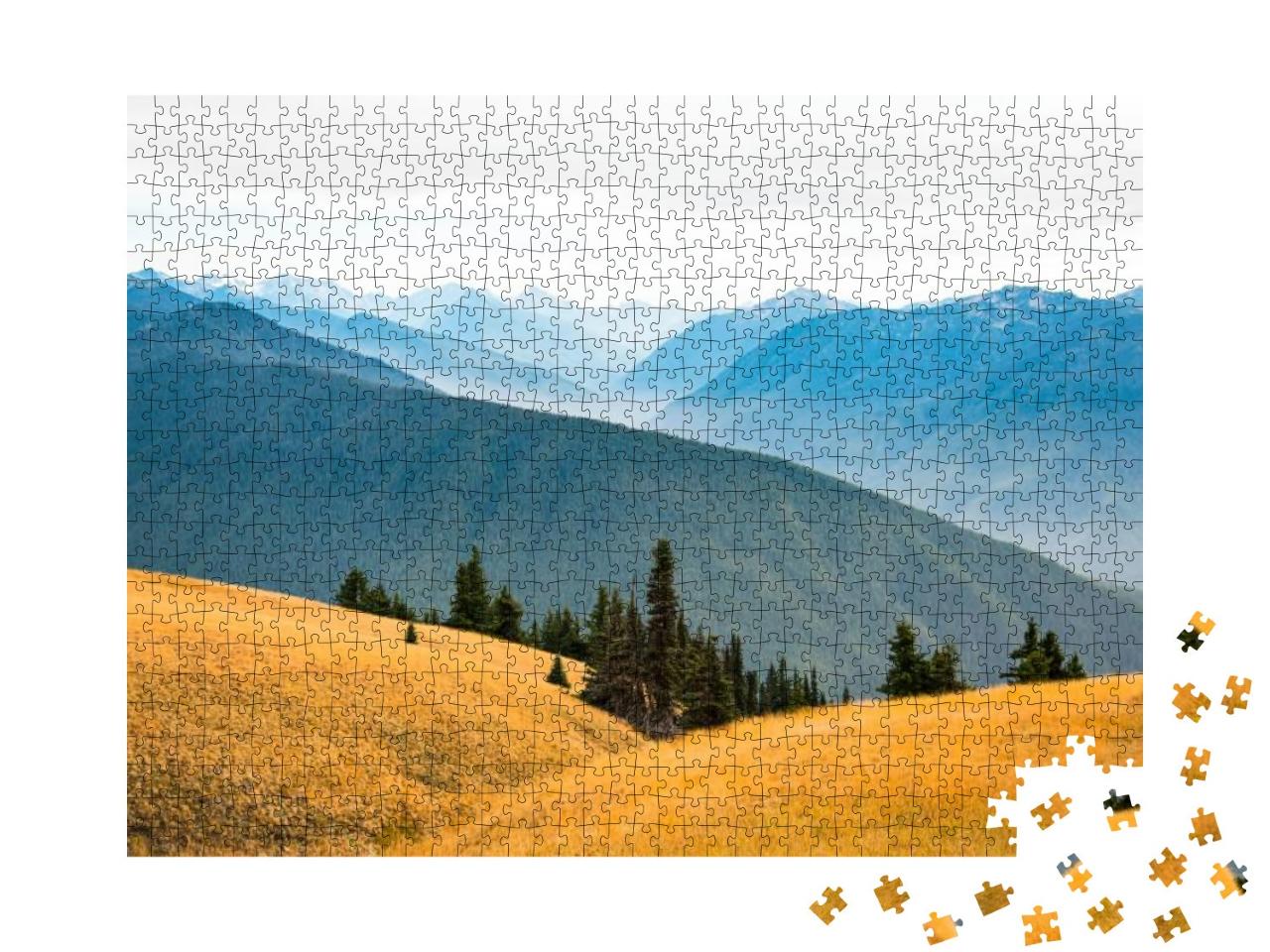 Mountain Landscape Scenic Background of Hurricane Ridge i... Jigsaw Puzzle with 1000 pieces
