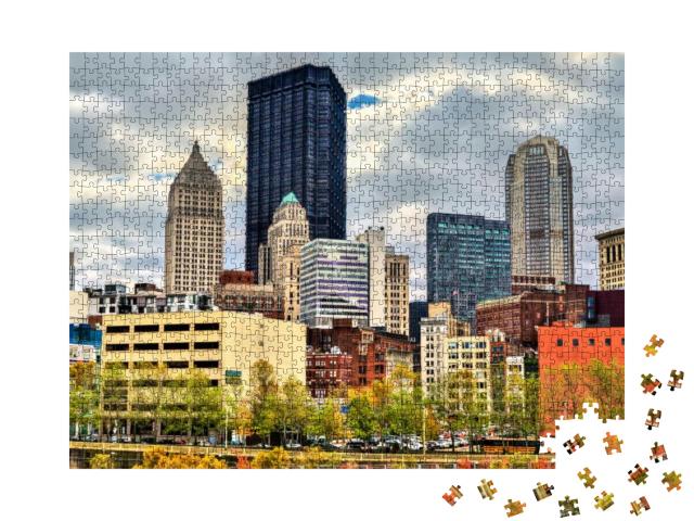 Skyscrapers in Downtown Pittsburgh. Pennsylvania, United... Jigsaw Puzzle with 1000 pieces