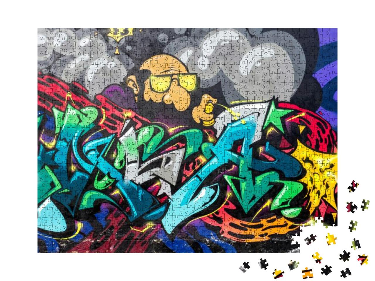 Art Under Ground. Beautiful Street Art Graffiti Style. th... Jigsaw Puzzle with 1000 pieces