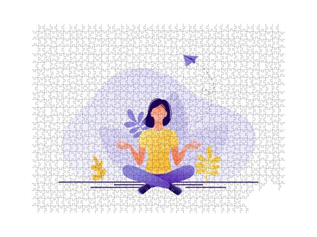 Meditation, Health Benefits for Body, Controlling... Jigsaw Puzzle with 1000 pieces