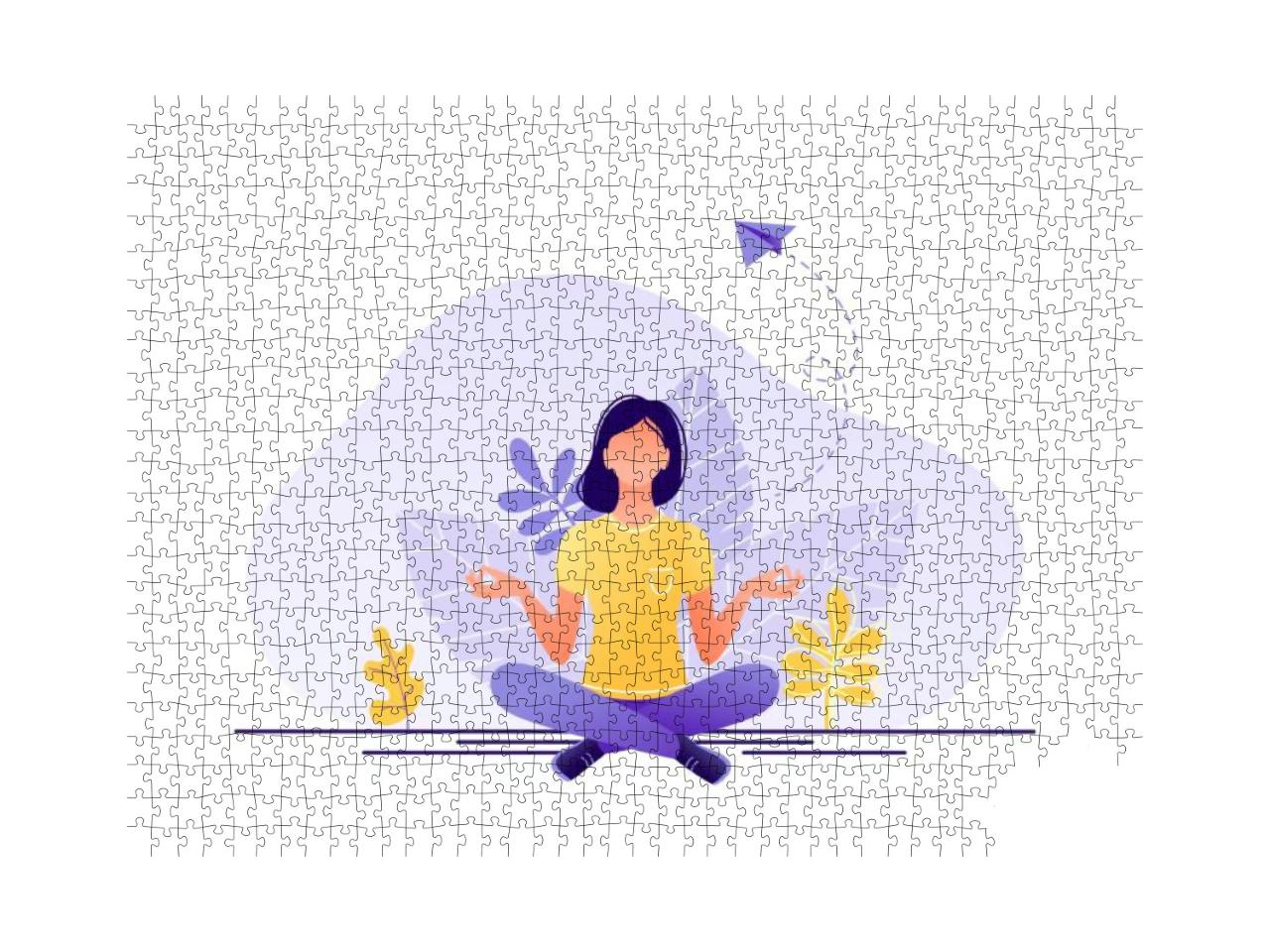 Meditation, Health Benefits for Body, Controlling... Jigsaw Puzzle with 1000 pieces