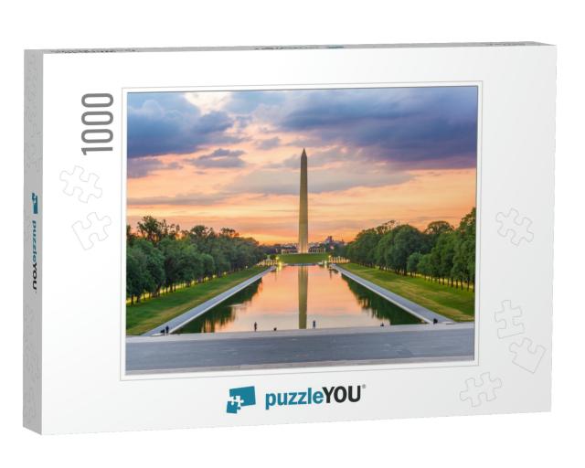 Washington Monument on the Reflecting Pool in Washington... Jigsaw Puzzle with 1000 pieces