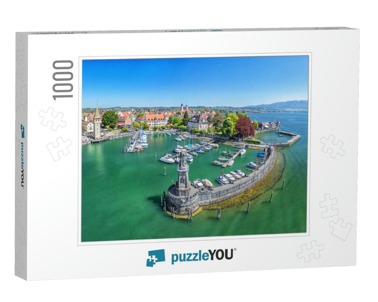 Harbor on Lake Constance in Lindau, Bavaria, Germany... Jigsaw Puzzle with 1000 pieces