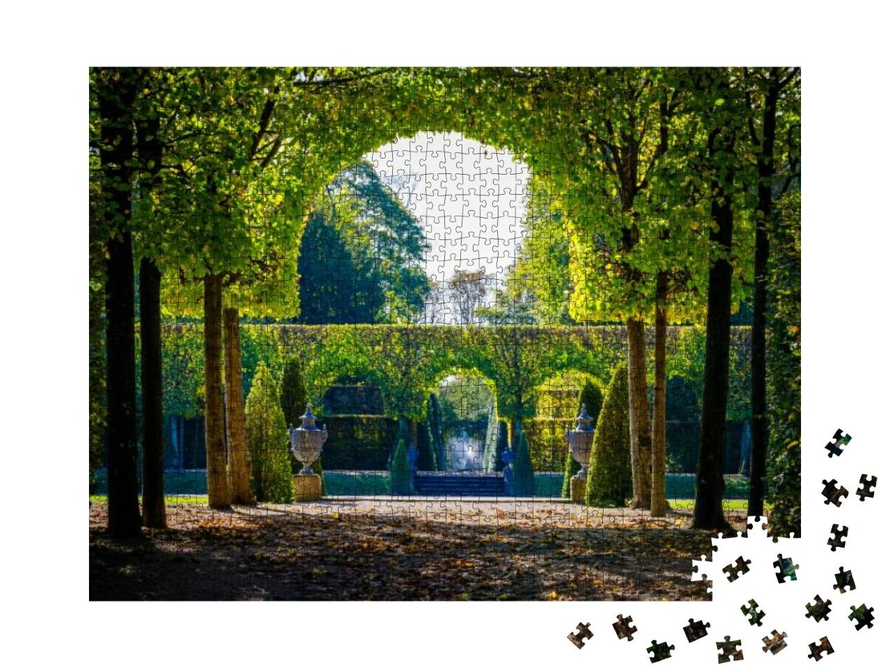 Green Trees in Schwetzingen Palace Garden, Baden Wuerttem... Jigsaw Puzzle with 1000 pieces
