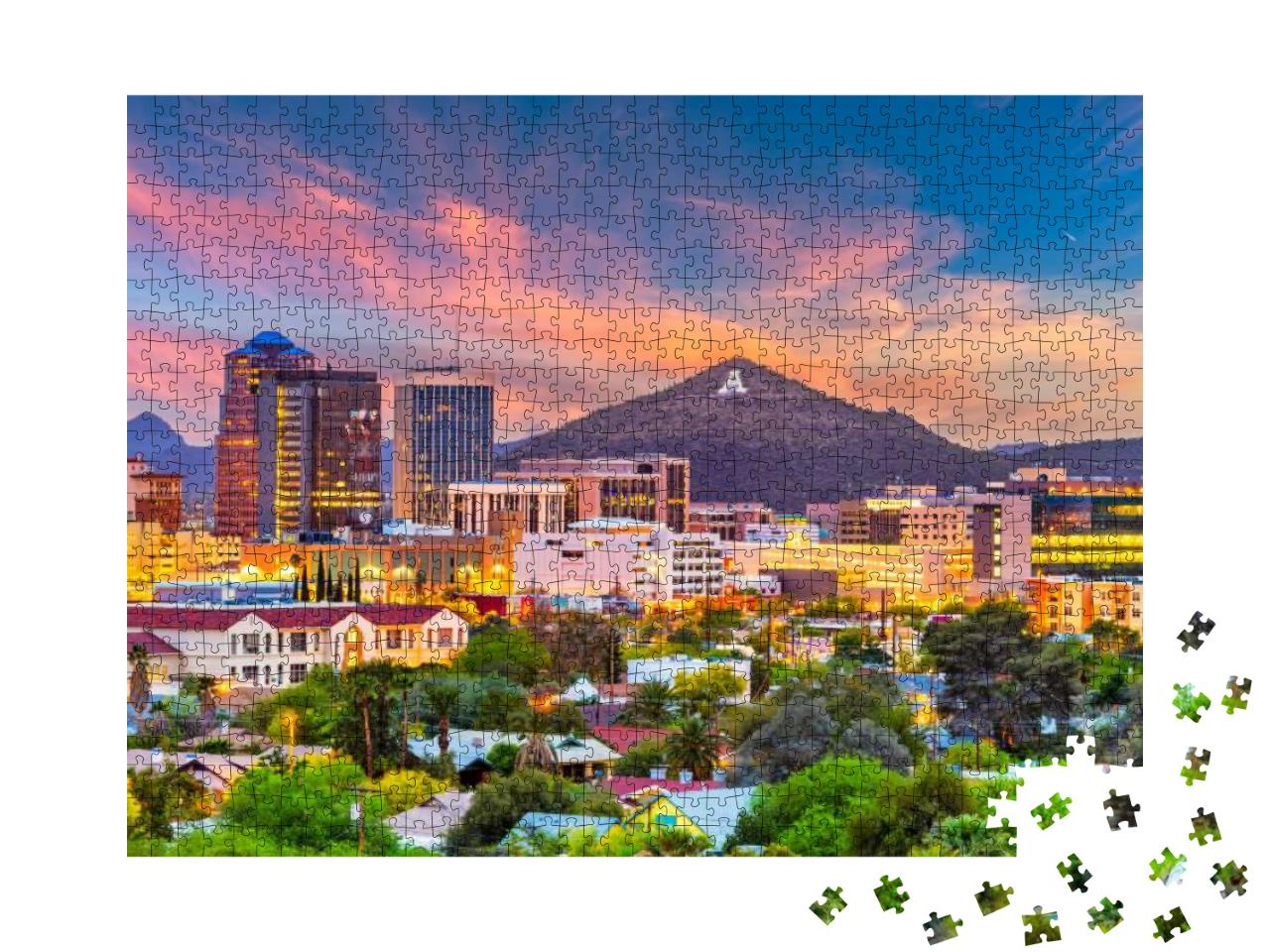 Tucson, Arizona, USA Downtown Skyline with Sentine... Jigsaw Puzzle with 1000 pieces