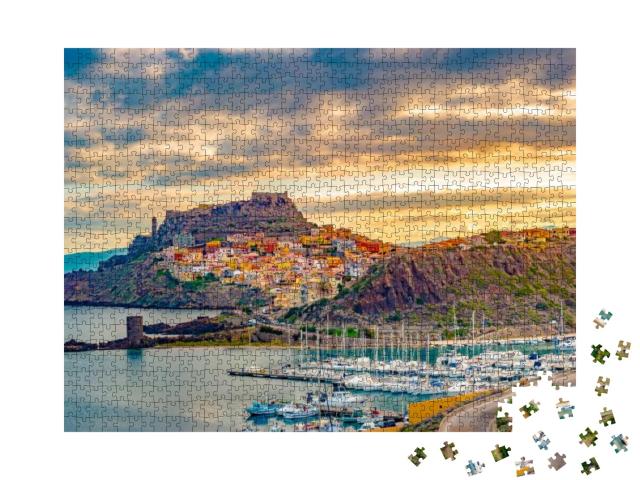 Beautiful Alley of Castelsardo Old City - Sardinia - Ital... Jigsaw Puzzle with 1000 pieces
