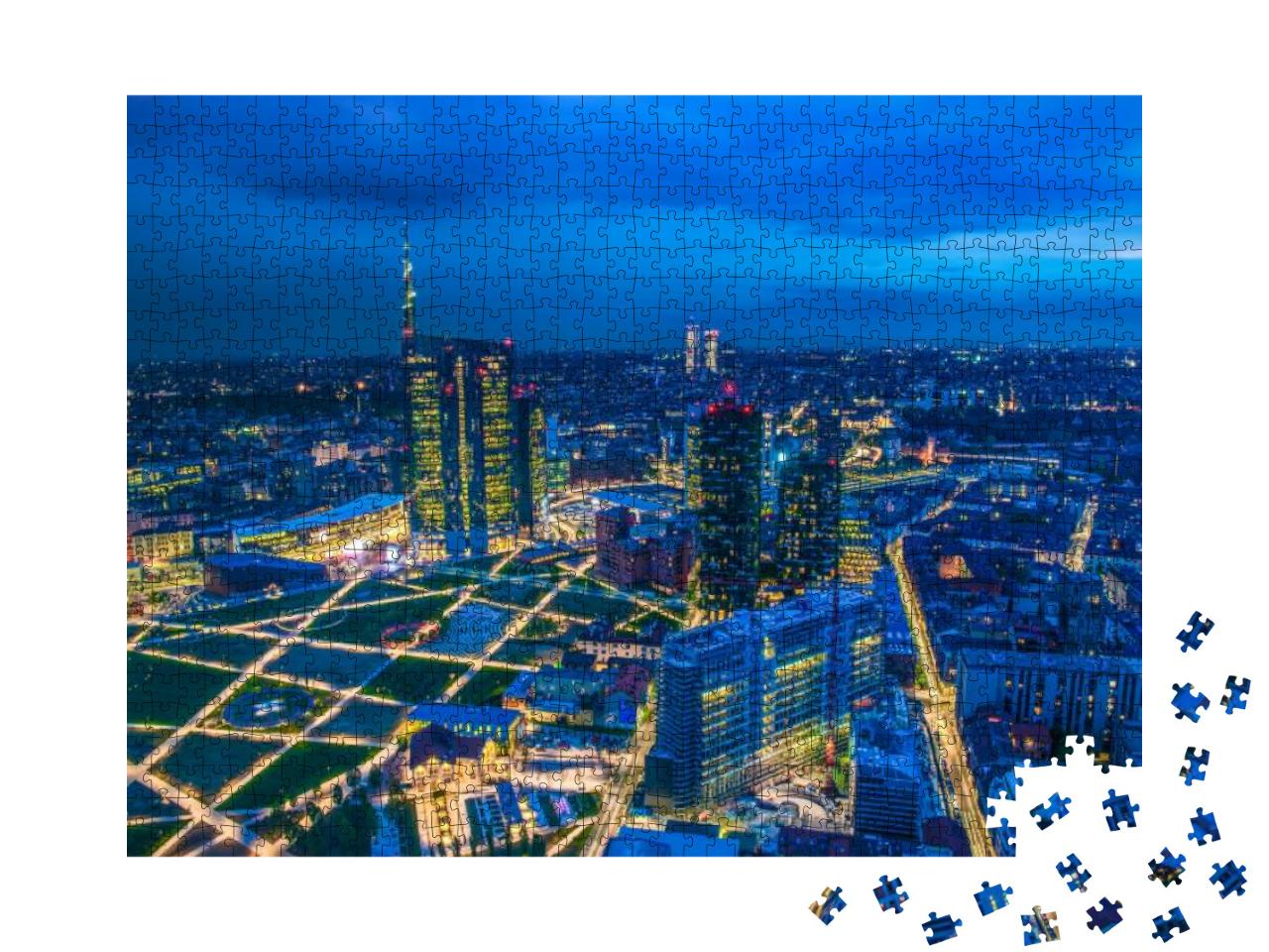 Milan Skyline Overlooking the Island from Above... Jigsaw Puzzle with 1000 pieces