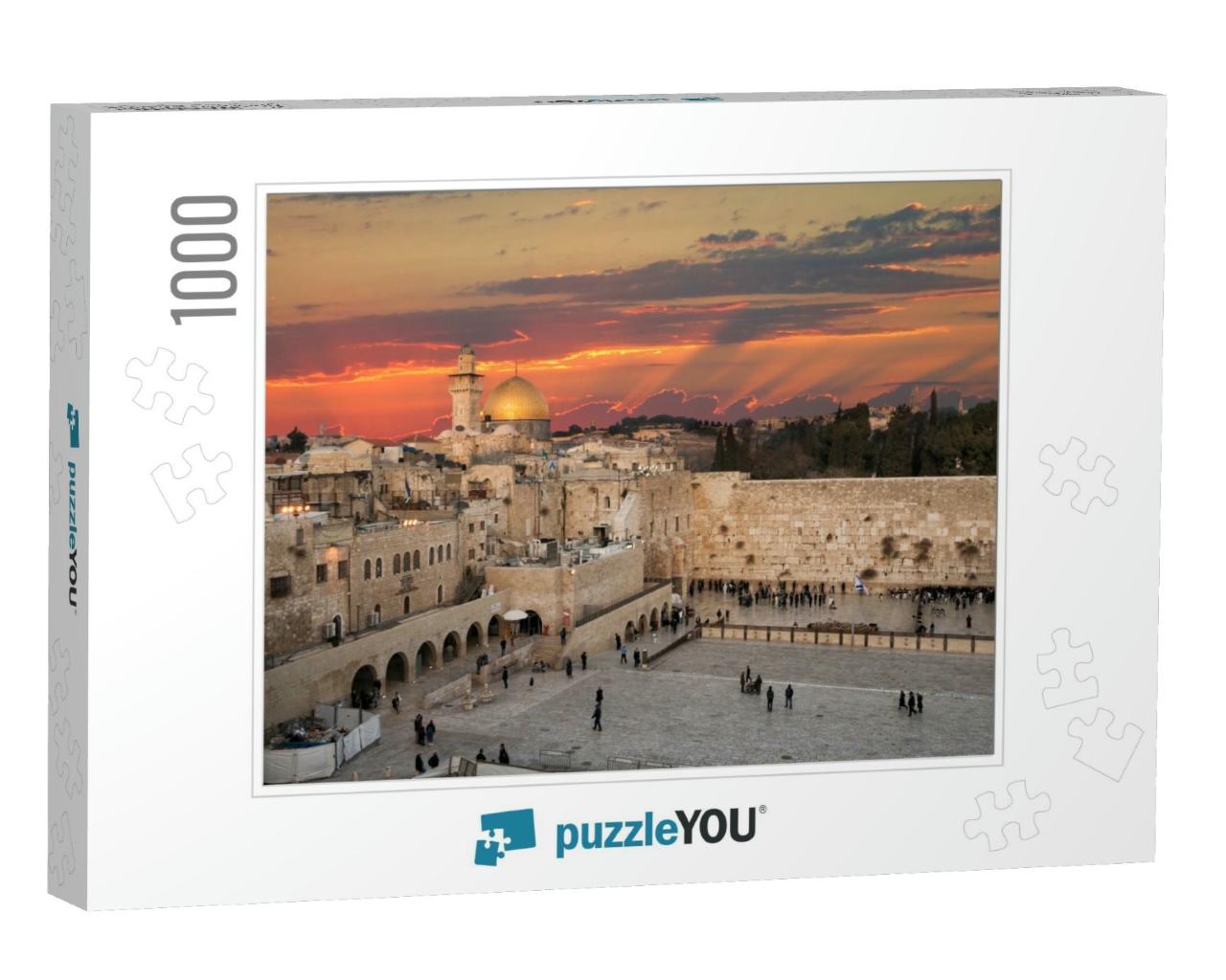 Western Wall At the Dome of the Rock on the Temple Mount... Jigsaw Puzzle with 1000 pieces