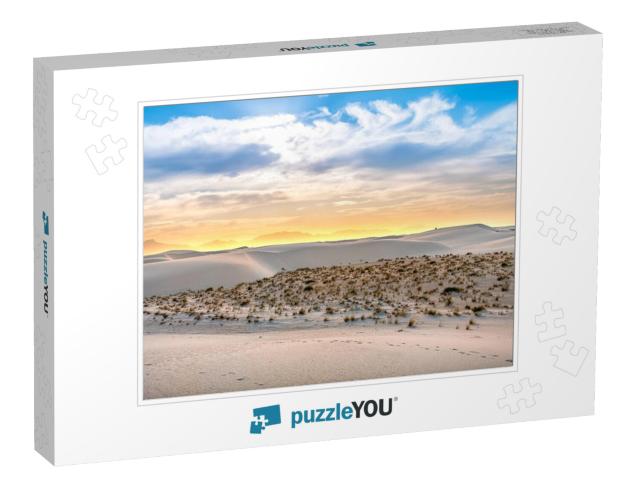 White Sands National Monument Hills of Gypsum Sand Dunes... Jigsaw Puzzle