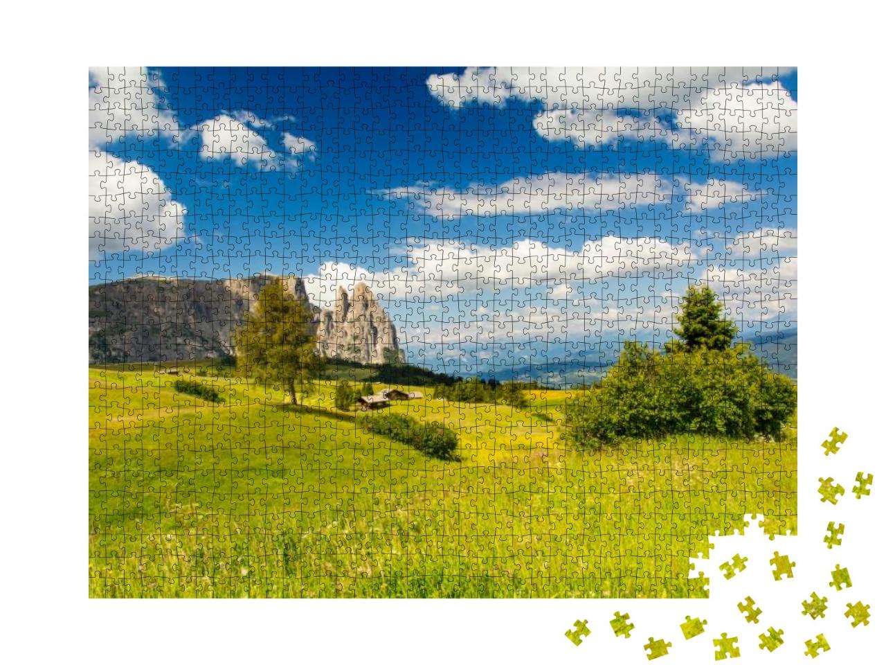 The Seiser Alm in South Tyrol in Italy... Jigsaw Puzzle with 1000 pieces