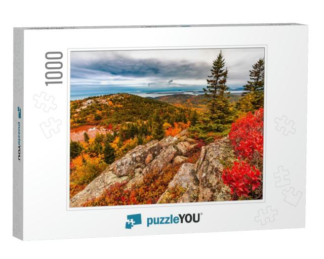 Autumn Fall Colors in Acadia National Park Island in Main... Jigsaw Puzzle with 1000 pieces