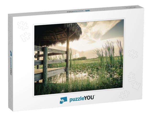 Landscape View in the Everglades National Park, Louisiana... Jigsaw Puzzle