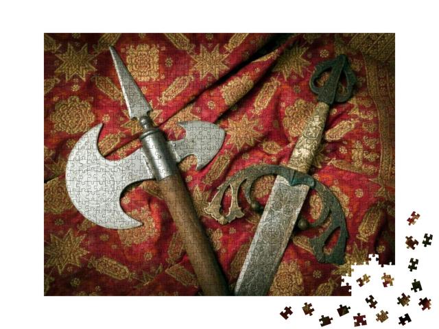 Brass Conquistador Sword. This is a Spanish 19th Century... Jigsaw Puzzle with 1000 pieces