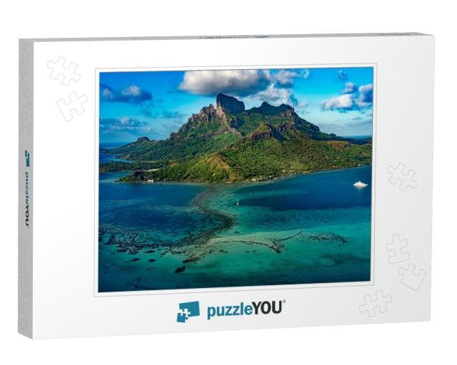 Bora Bora Aerial View Panorama Landscape French Polynesia... Jigsaw Puzzle
