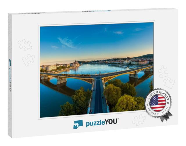 Amazing Panoramic Phot About the Margaret Bridge in Budap... Jigsaw Puzzle