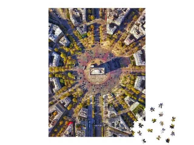 Aerial of Arc De Triumph... Jigsaw Puzzle with 1000 pieces