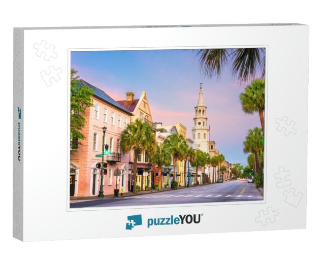 Charleston, South Carolina, USA in the French Quarter At T... Jigsaw Puzzle