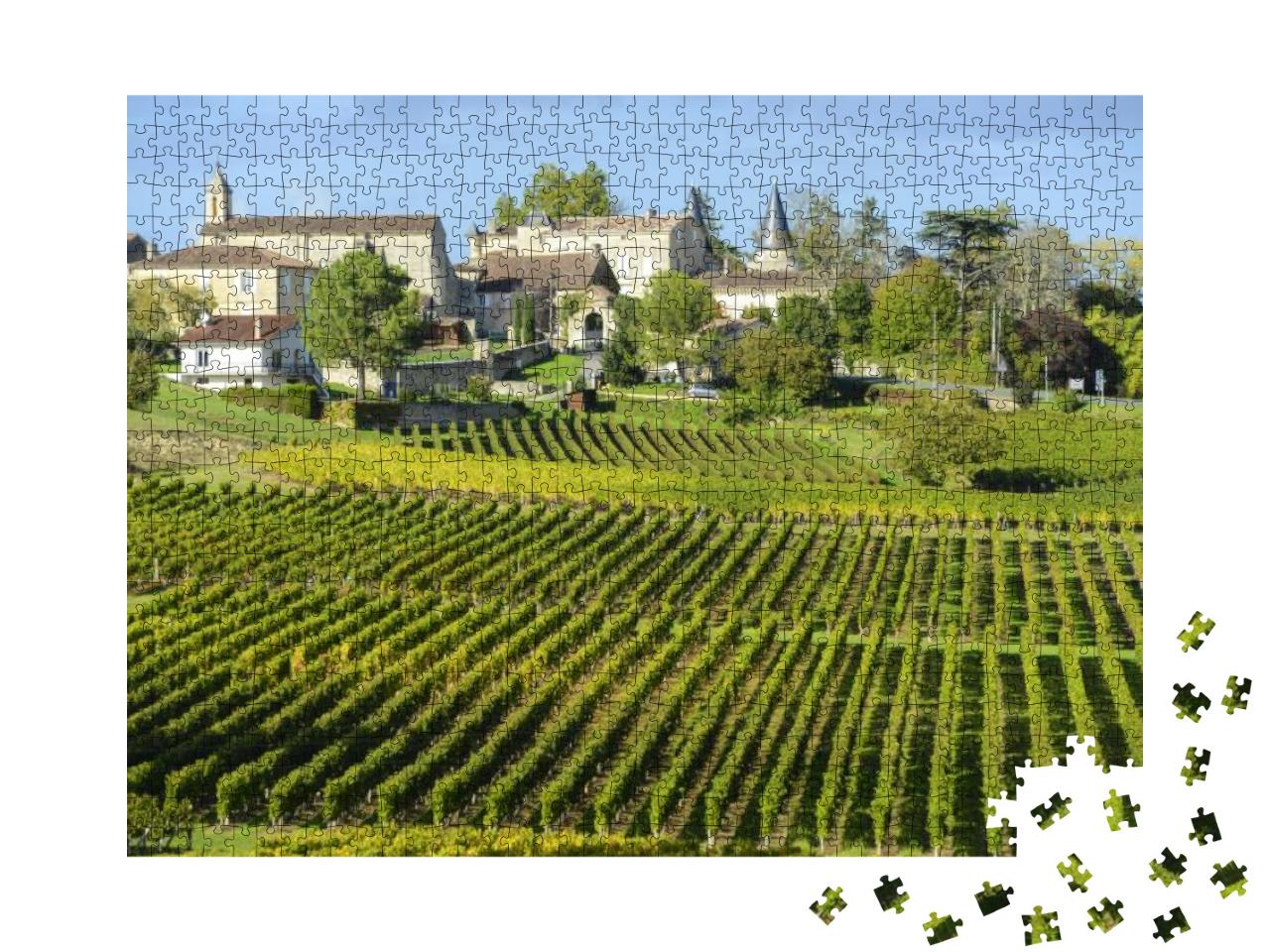 Vineyards of Saint Emilion, Bordeaux Vineyards... Jigsaw Puzzle with 1000 pieces
