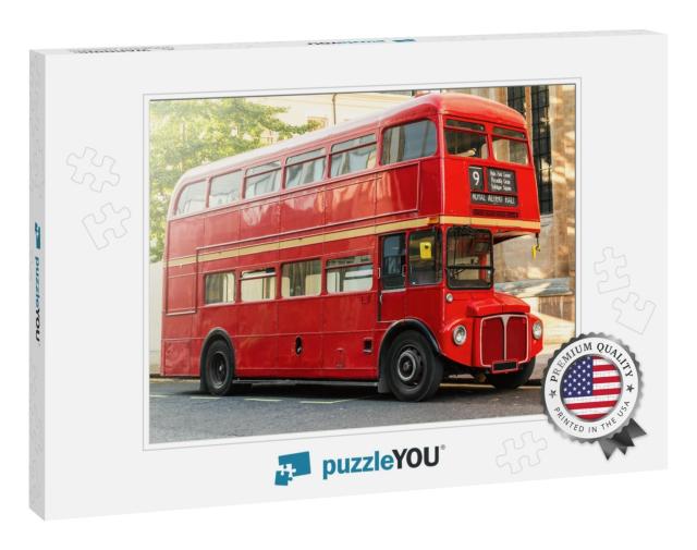 Red Double Decker Bus in London, Uk... Jigsaw Puzzle