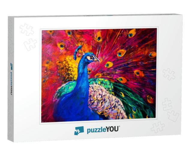Original Oil Painting on Canvas. Beautiful Multicolored P... Jigsaw Puzzle