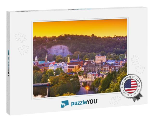 Frankfort, Kentucky, USA Town Skyline on the Kentucky Rive... Jigsaw Puzzle