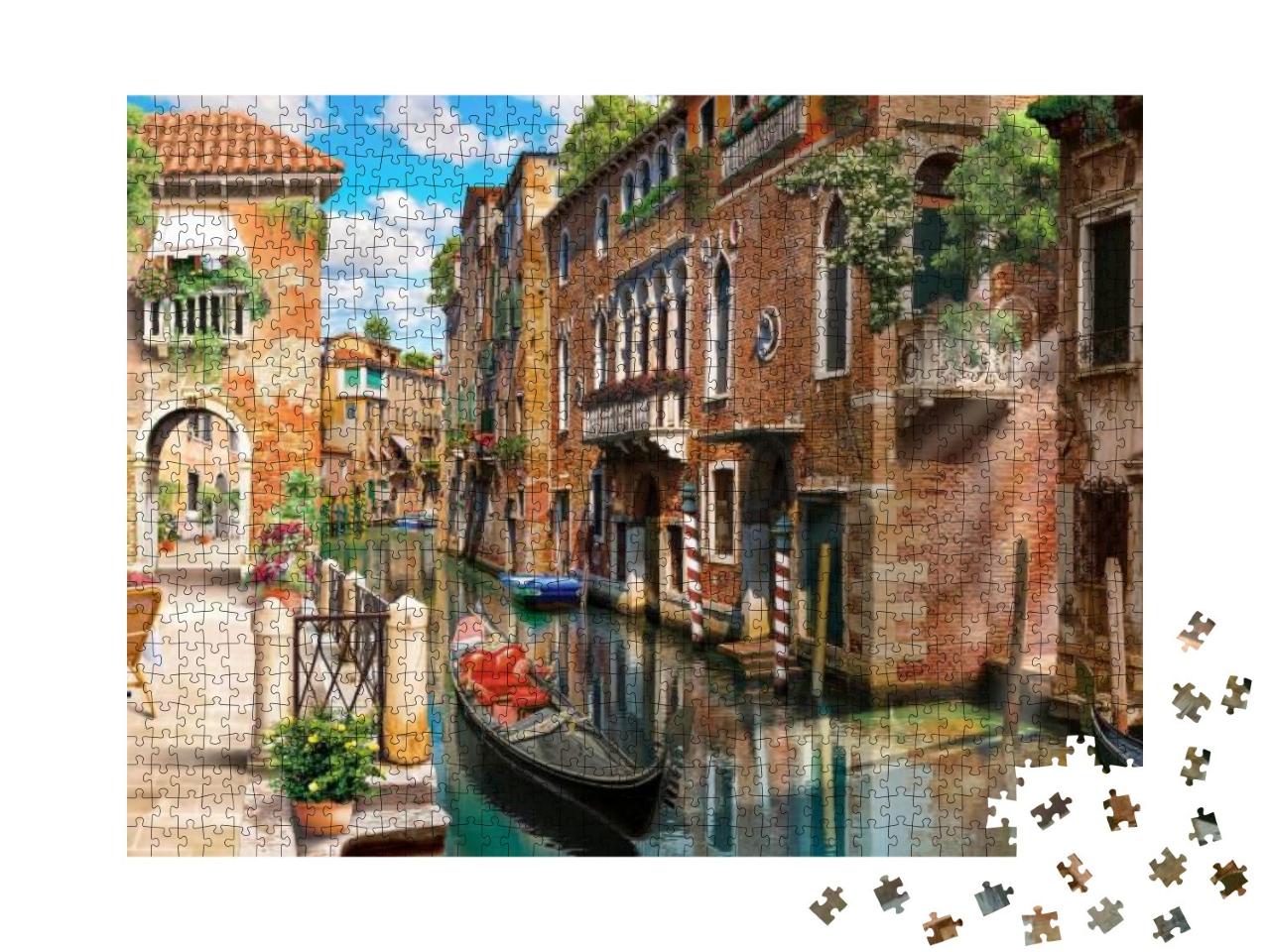 Street in Venice... Jigsaw Puzzle with 1000 pieces