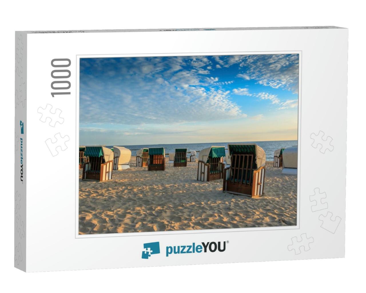 Beach Chairs At the Beach of Usedom Island, Germany... Jigsaw Puzzle with 1000 pieces