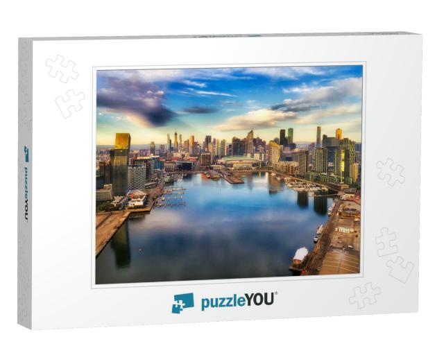 Yarra River Surrounded by Melbourne Suburb Docklands in E... Jigsaw Puzzle
