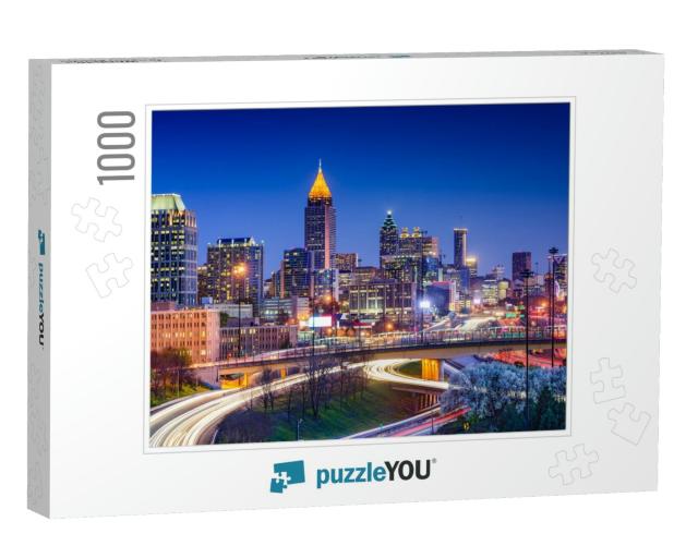 Atlanta, Georgia, USA Downtown Skyline... Jigsaw Puzzle with 1000 pieces