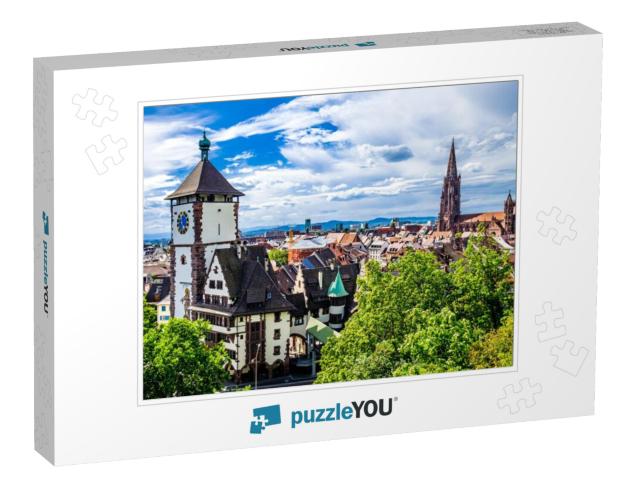 Historic Buildings At the Famous Old Town of Freiburg Im... Jigsaw Puzzle