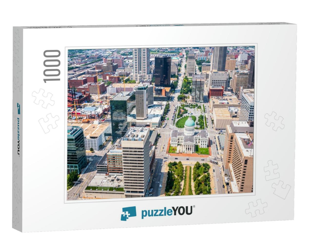 St. Louis, Missouri, USA Downtown Skyline from Above... Jigsaw Puzzle with 1000 pieces