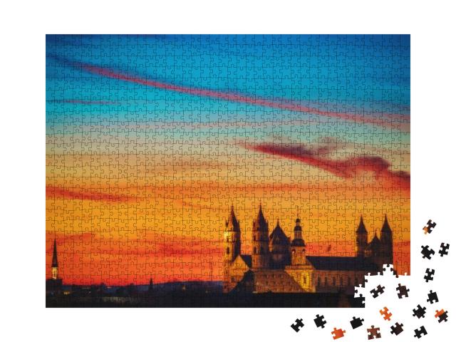 Dom St. Peter Zu Worms During Dusk... Jigsaw Puzzle with 1000 pieces