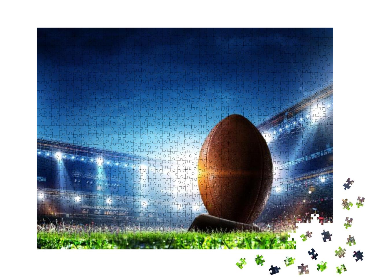 Full night football arena in lights Jigsaw Puzzle with 1000 pieces