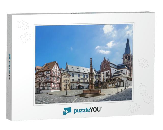 Famous Old Stifts Basilika in Aschaffenburg, Bavaria, Ger... Jigsaw Puzzle