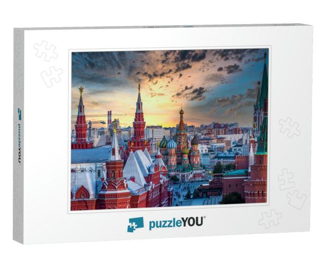 St. Basils Cathedral Ancient Architecture on Red Square i... Jigsaw Puzzle