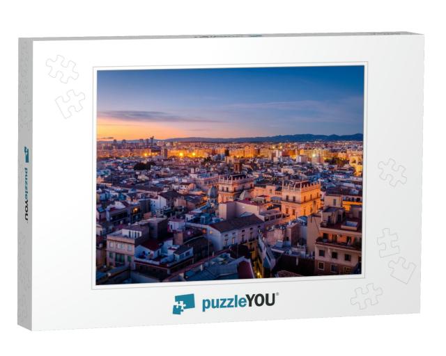 Sunset in the Historic Center of Valencia... Jigsaw Puzzle