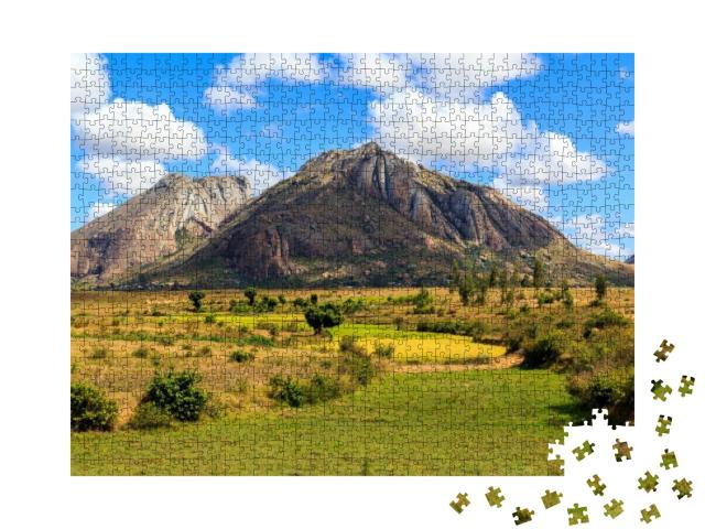 Landscape with Rock Formation in Central Madagascar on a... Jigsaw Puzzle with 1000 pieces