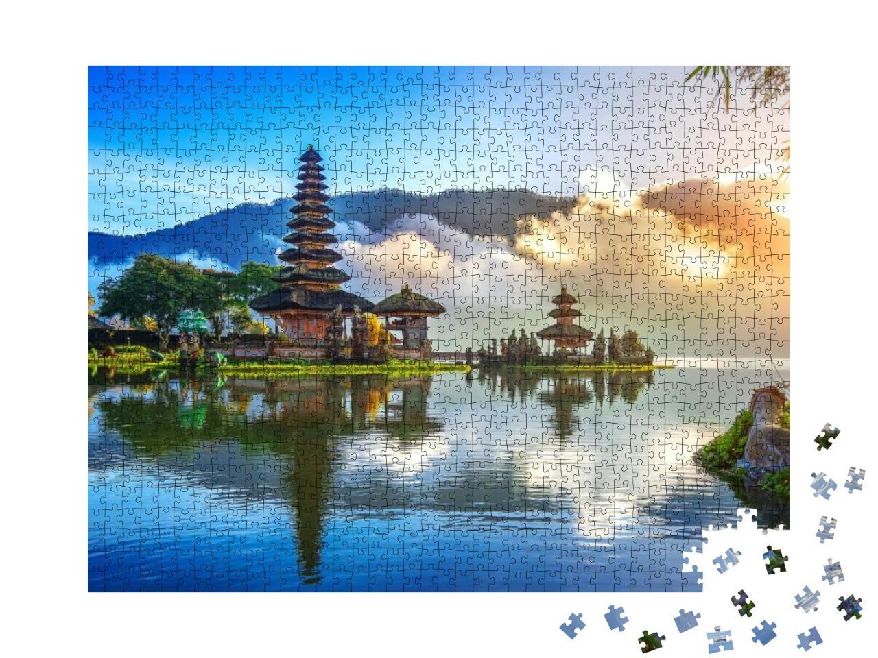 Pura Ulun Danu Bra Tan Temple in Bali, Indonesia... Jigsaw Puzzle with 1000 pieces