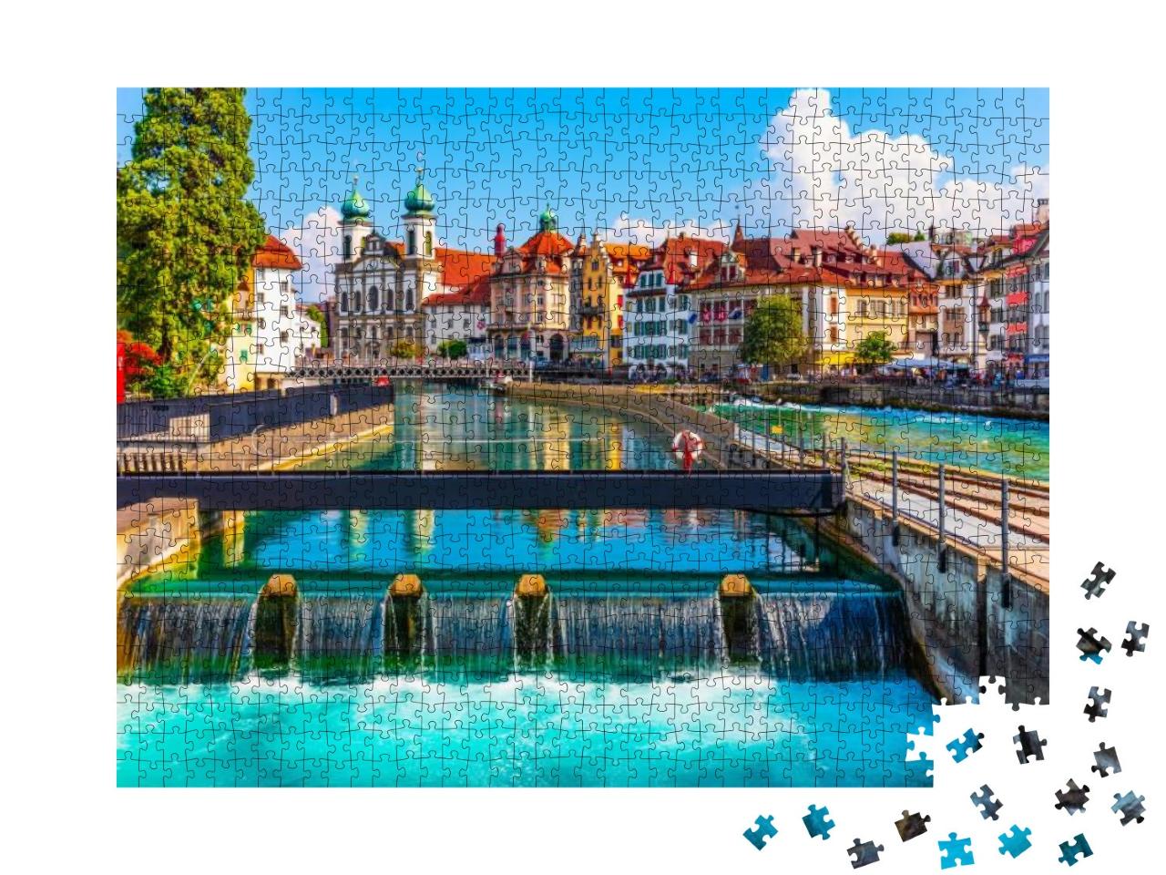 Scenic Summer Aerial Panorama of the Old Town Medieval Ar... Jigsaw Puzzle with 1000 pieces