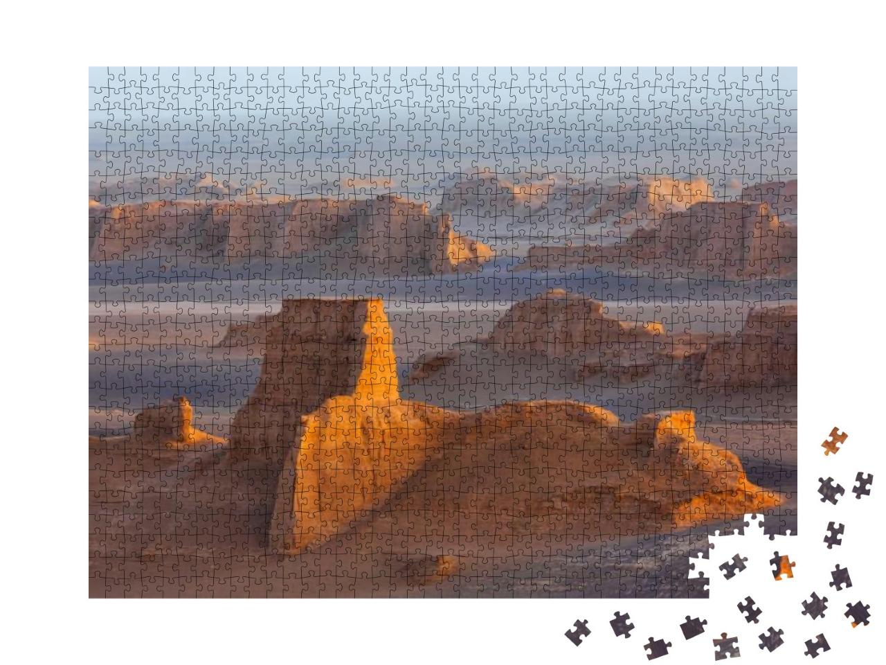 Sand Towers of Kaluts in the Dasht-E-Lut Desert. Iran... Jigsaw Puzzle with 1000 pieces