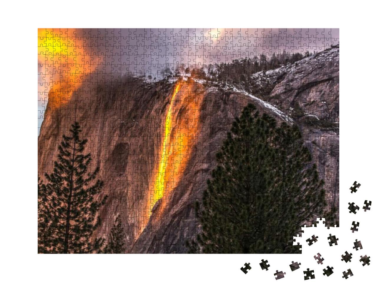 Horsetail Falls Yosemite Np... Jigsaw Puzzle with 1000 pieces