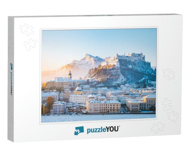 Classic View of the Historic City of Salzburg with Famous... Jigsaw Puzzle