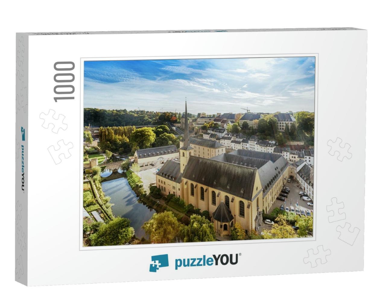Panorama of Luxemburg Balcony of Europe, Neumunster Abbey... Jigsaw Puzzle with 1000 pieces