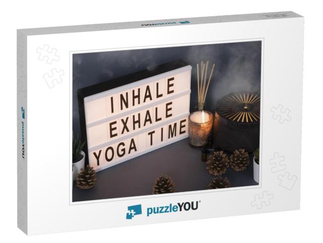 Inhale Exhale Message Relaxation Background Concep... Jigsaw Puzzle