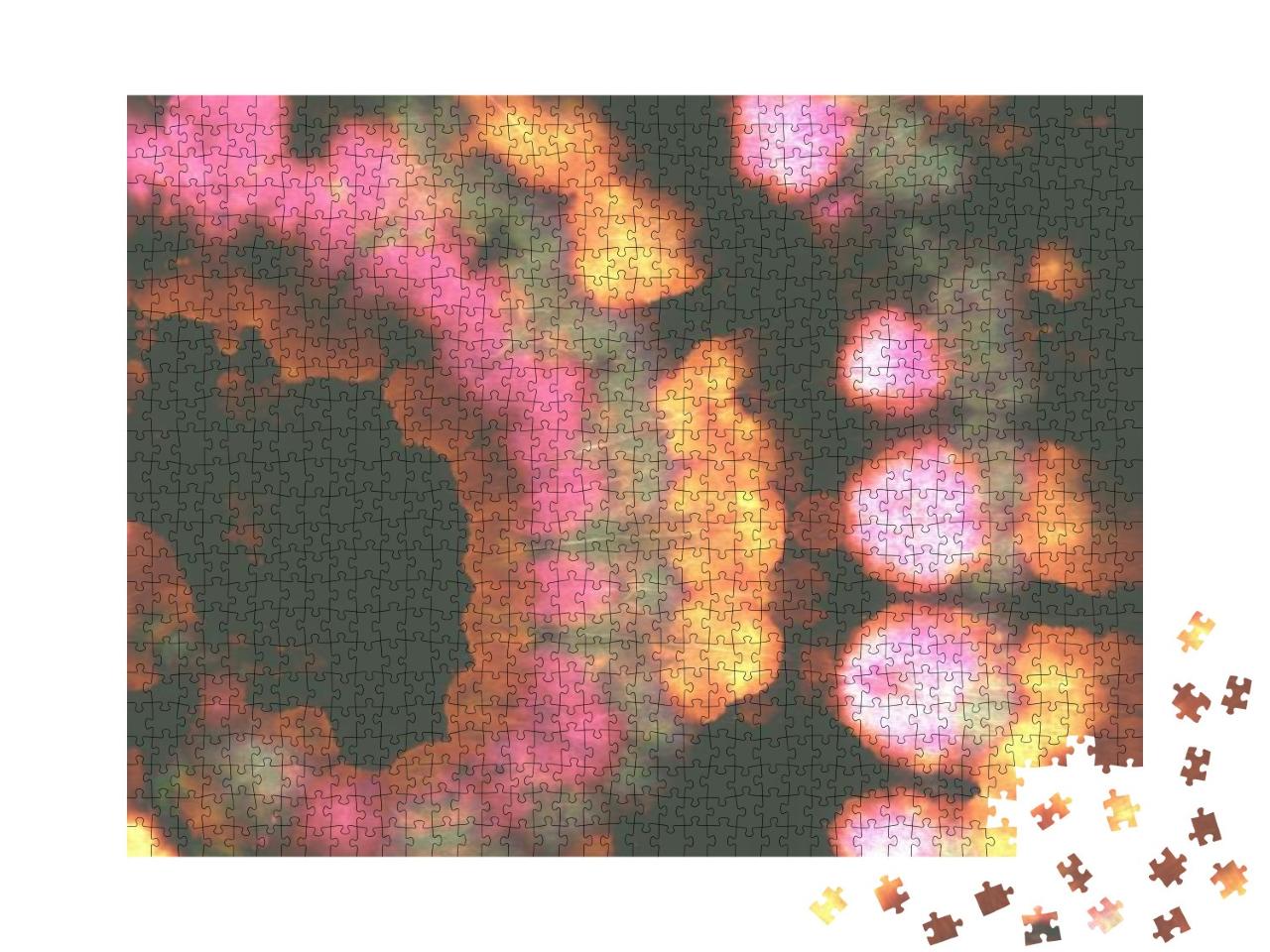 Circle Light Paint. Batik Patterns. Psychedelic Tie Dye... Jigsaw Puzzle with 1000 pieces