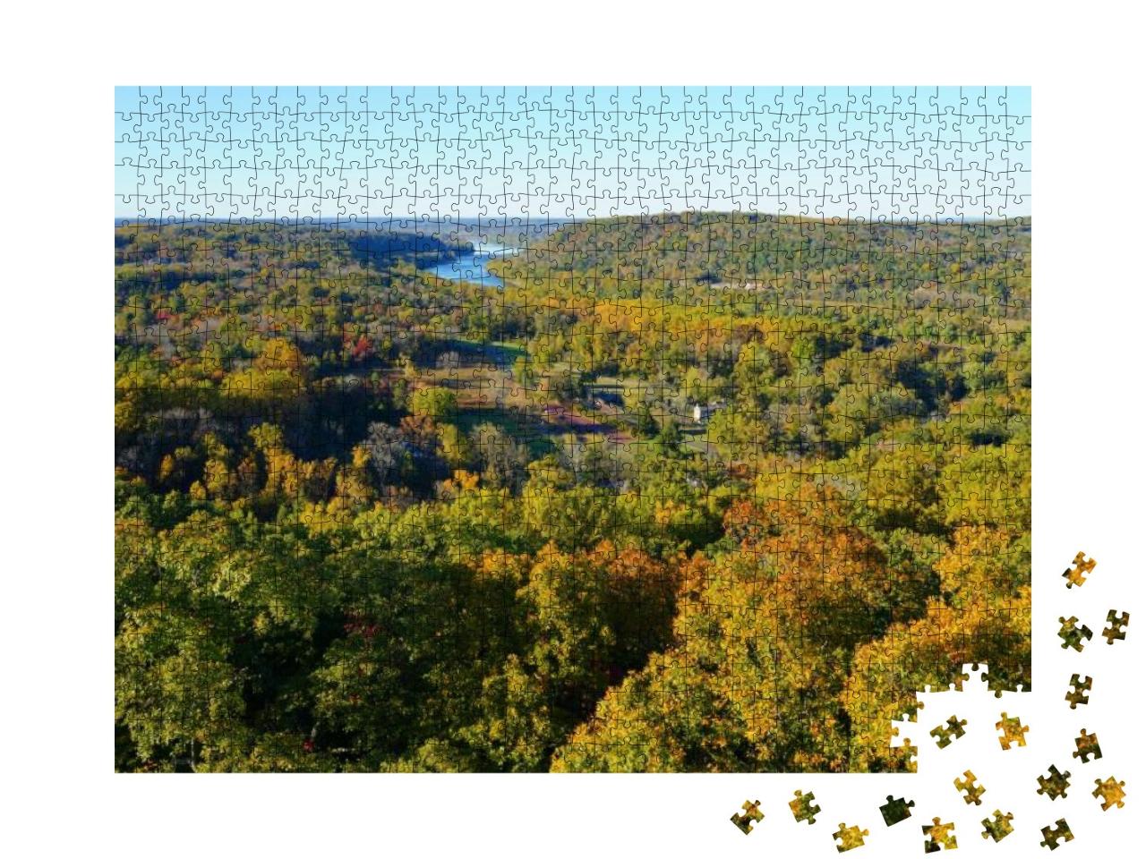 View of the Delaware River Between Bucks County, Pennsylv... Jigsaw Puzzle with 1000 pieces