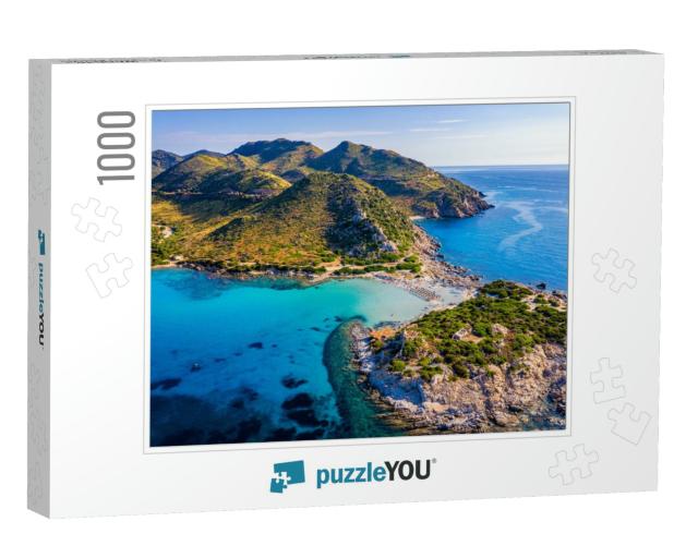 Cost of Sardinia Peninsula of Punta Molentis. View of Bea... Jigsaw Puzzle with 1000 pieces