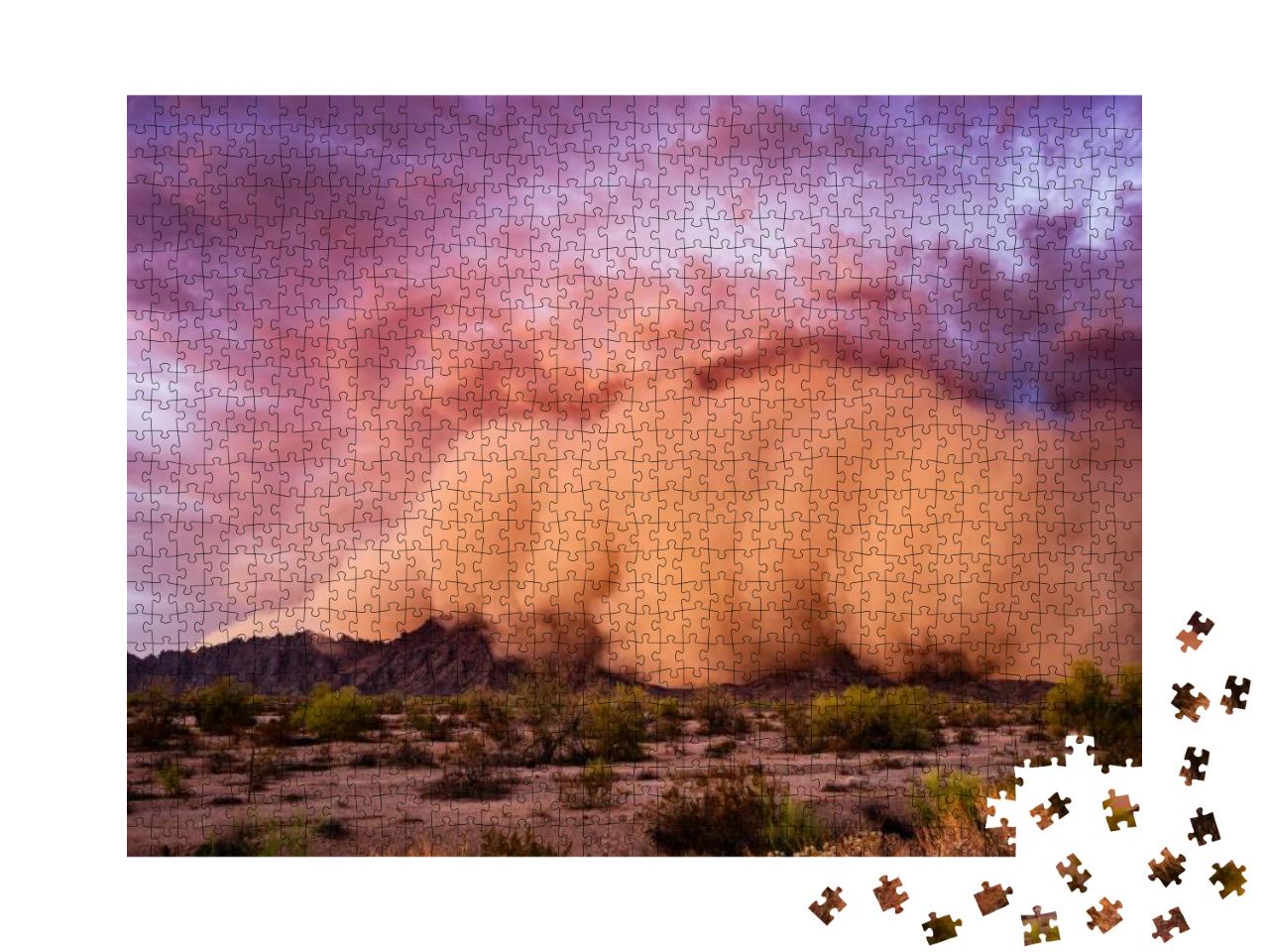 Haboob Dust Storm in the Arizona Desert... Jigsaw Puzzle with 1000 pieces
